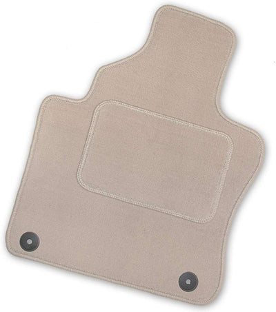 Bär-AfC Auto Fussmatten Royal passend für Skoda Octavia 2 1Z 2004-2013, Autoteppiche Velours Beige,