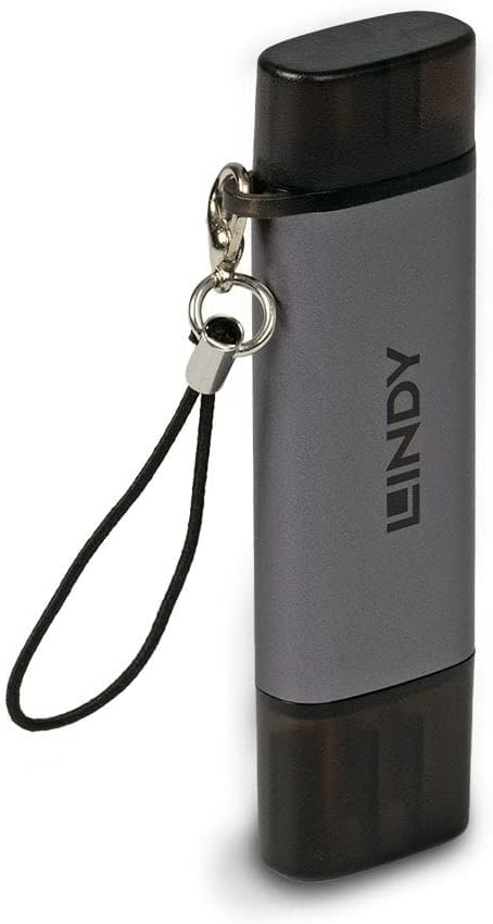 LINDY 43335 USB 3.2 Kartenleser, Typ C & A, SD/MicroSD