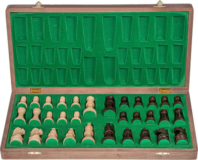 Square - Pro Schach Nr 5 NUSS - Schachspiel aus Holz - Schachbrett & Staunton 5