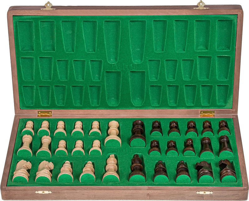 Square - Pro Schach Nr 5 NUSS - Schachspiel aus Holz - Schachbrett & Staunton 5