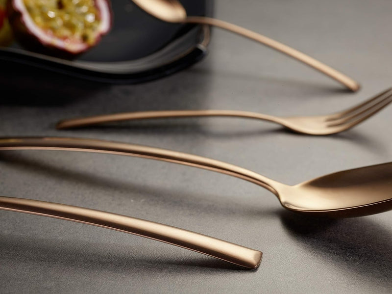 Echtwerk EW-BS-3020B Tafelbesteck Avelino/Shiny-Bronze Edition, 30-teilig, für 6 Personen, Edelstahl