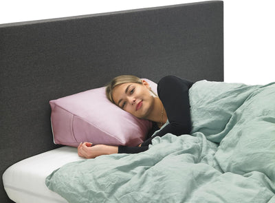XDREAM Bettsitzkissen, Keilkissen für Bett und Sofa in Altrosa | Stabiles Rückenkissen und Lendenkis