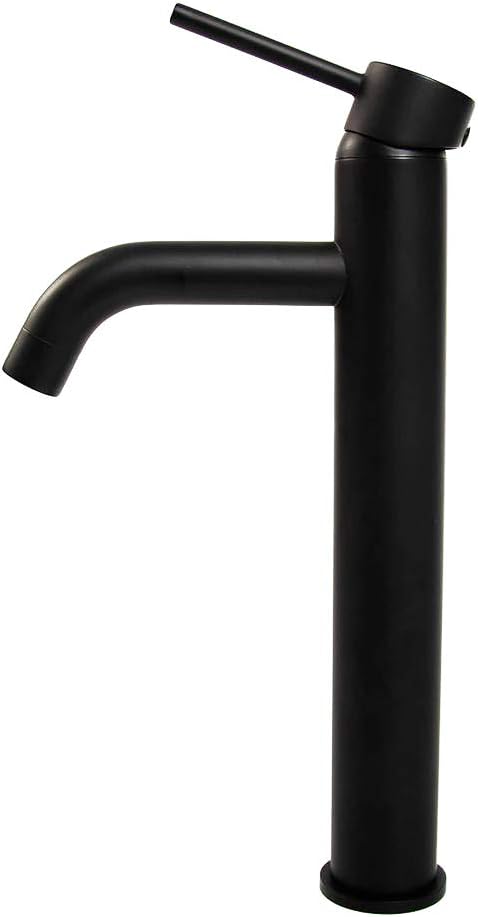 VBChome Waschbecken hoch Armatur Schwarz Bad Wasserhahn Waschtisch Badarmatur Waschbeckenamatur Wasc