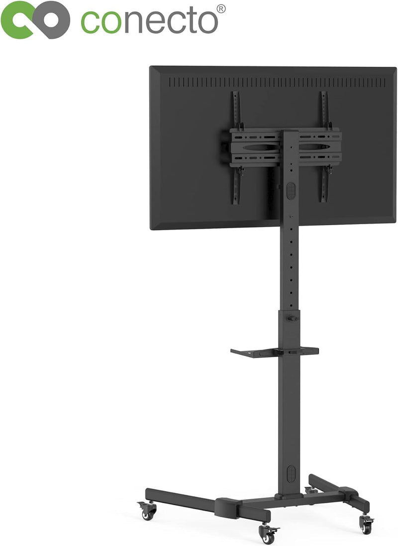 conecto TV Standfuss für Bildschirme/Monitore, mobil und höhenverstellbar von 81-140 cm (32-55 Zoll)