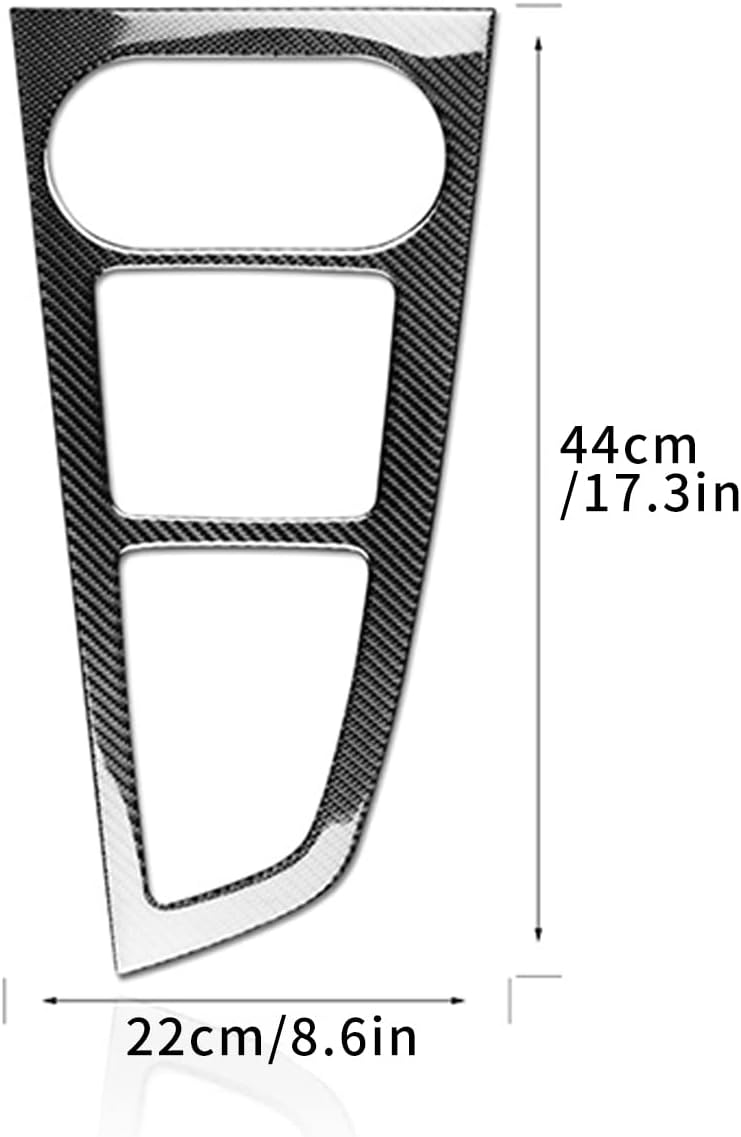 KUNGKIC Kohlefaser Auto Mittelkonsole Schalttafel Abdeckung Aufkleber Gangschaltung Paneel Innenraum