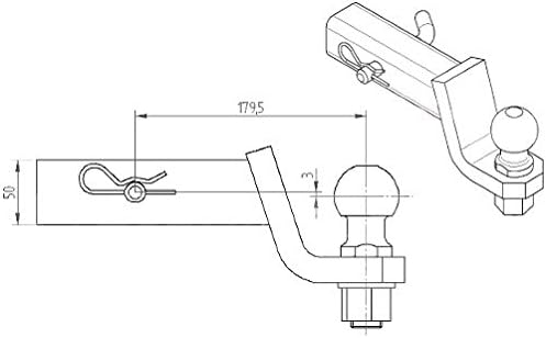 Anhängerkupplung Adapter für US-Fahrzeuge Standard 50x50mm AHK höchste Qualität