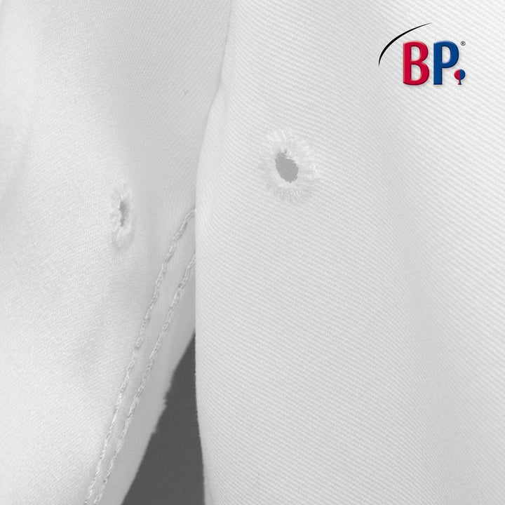 BP Gourmet 1547-400-21 Kochjacke - Langarm - 65% Polyester, 35% Baumwolle - Druckknöpfe aus Edelstah