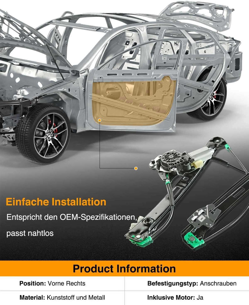 Frankberg Fensterheber Mit Motor Vorne Rechts Kompatibel mit 3er/3er Touring E46 Limousine Kombi 199