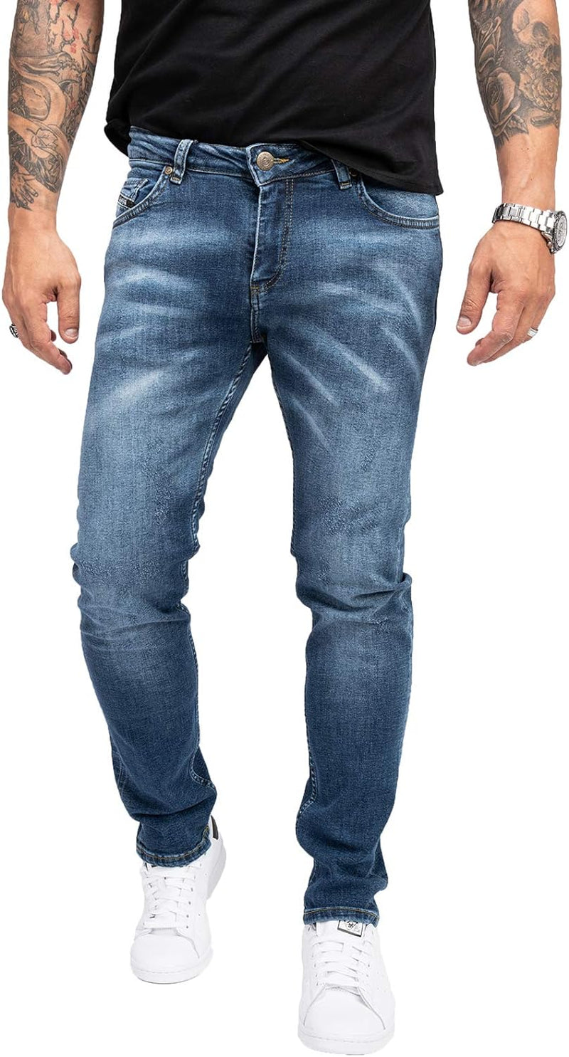 Indumentum Jeans Herren Slim Fit Hose Stretch 29W / 30L Blau - Is-300, 29W / 30L Blau - Is-300
