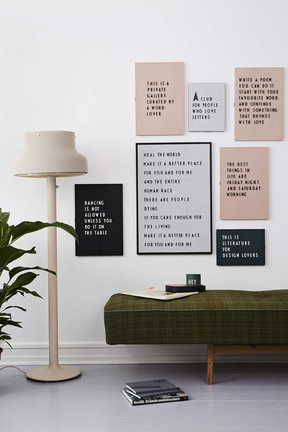Design Letters Message Board A3 Hellgrau | A4 A3 A2 | Buchstaben tafel | Letter Board | Memotafel Wa