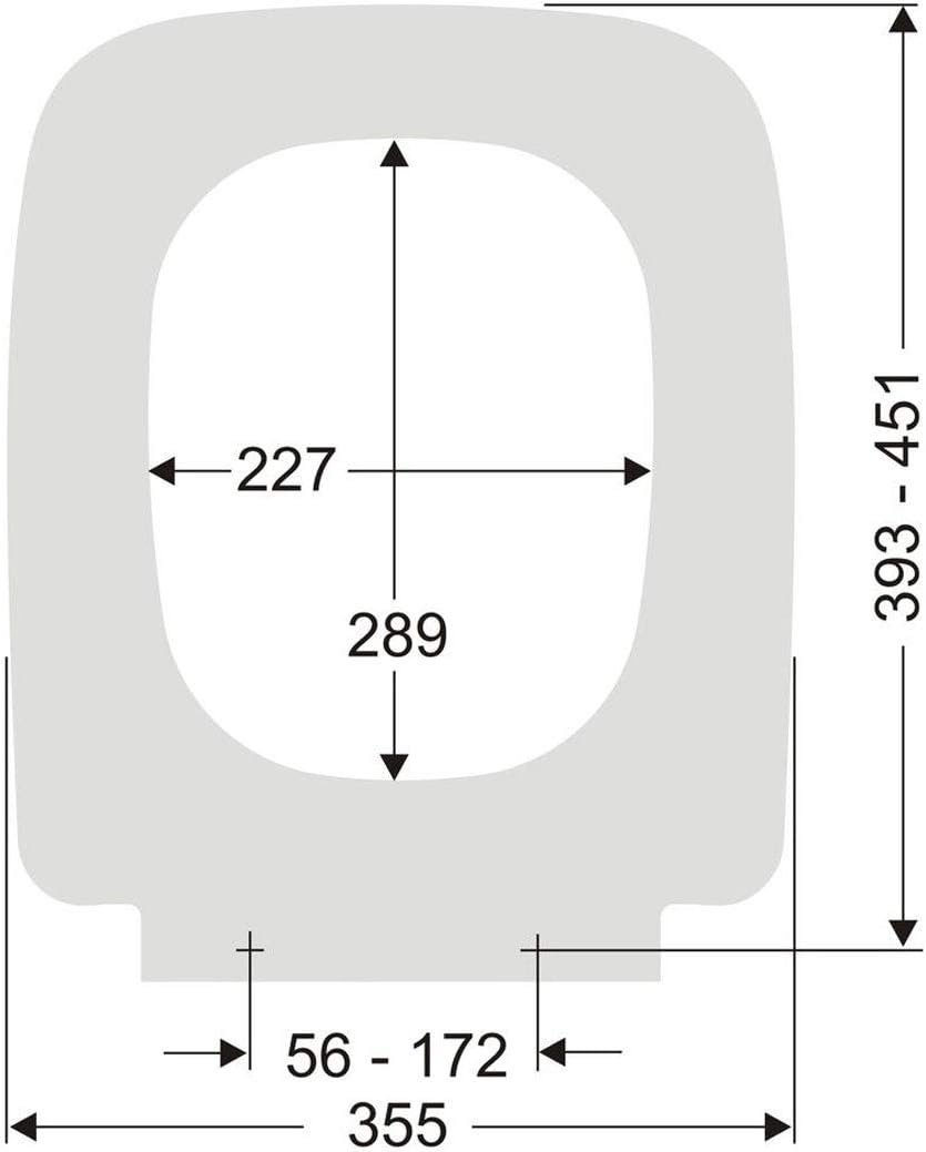 Pagette Avoner P WC-Sitz weiss, mit Absenkautomatik, 795660202, passend zu Keramag Renova Nr. 1 Plan