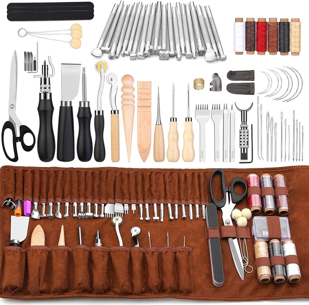 Wamkon Werkzeuge für die Verarbeitung der Leder, Näh-Set aus Leder, Werkzeuge für die Herstellung de