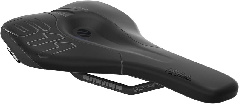 SQlab 611 Ergowave Active Carbon, MTB Tech & Trail Fahrradsattel 12 cm Schwarz, 12 cm Schwarz