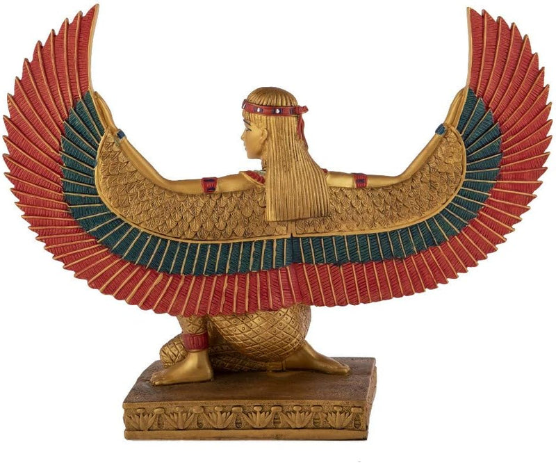 Grosse Statue ISIS Flügel – Ägyptische Göttin der Fruchtbarkeit Goldfarben, Goldfarben