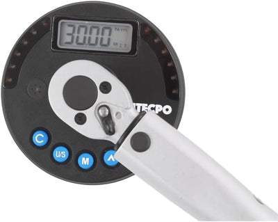 TECPO Digitaler Drehmoment Adapter mit Drehwinkel Messgerät 1/4 Zoll 1.5-30 Nm Drehmomentschlüssel W