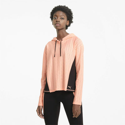 PUMA Damen, Train Flawless Pullover Hoodie T-shirt L Elektro Peach, L Elektro Peach