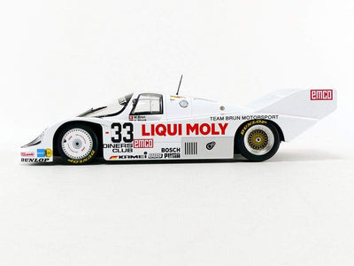 Minichamps 155836633 1:18 Porsche 956k-Brun Motorsport-Stuck/Grohs/Brun-1000 km Spa 1983 Auto, weiss