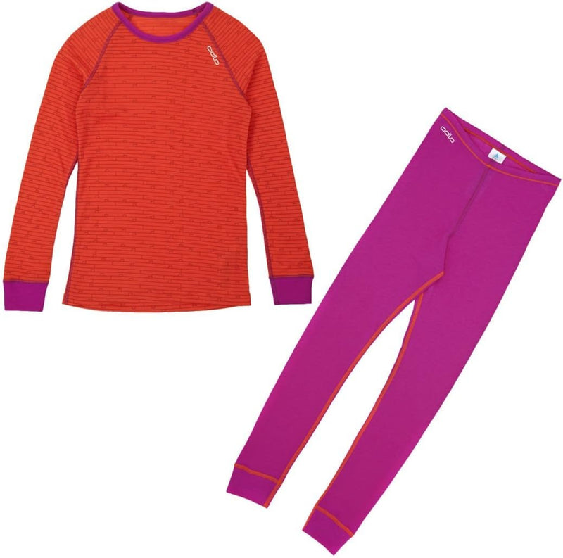 Odlo Kinder Set Shirt Long Sleeve Pants Warm Kids 80 Plum Purple - Magenta, 80 Plum Purple - Magenta