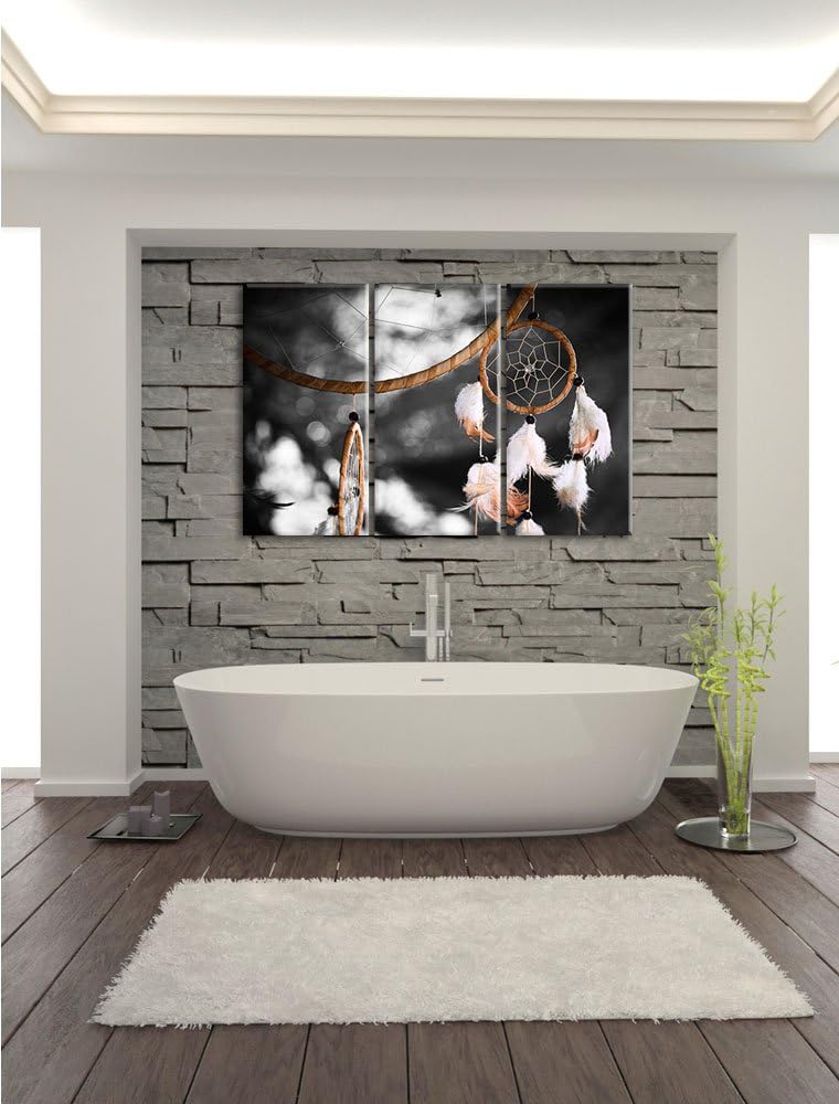 Pixxprint Traumfänger als Leinwandbild/Grösse: 3 Teilig (120x80 cm) cm/Wandbild/Kunstdruck/fertig be