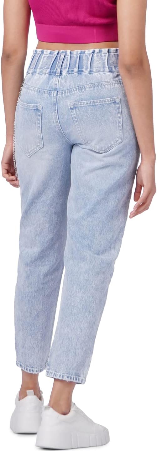 ONLY Damen Carrot High Waist Ankle Jeans Gr. 25/32 eisblau