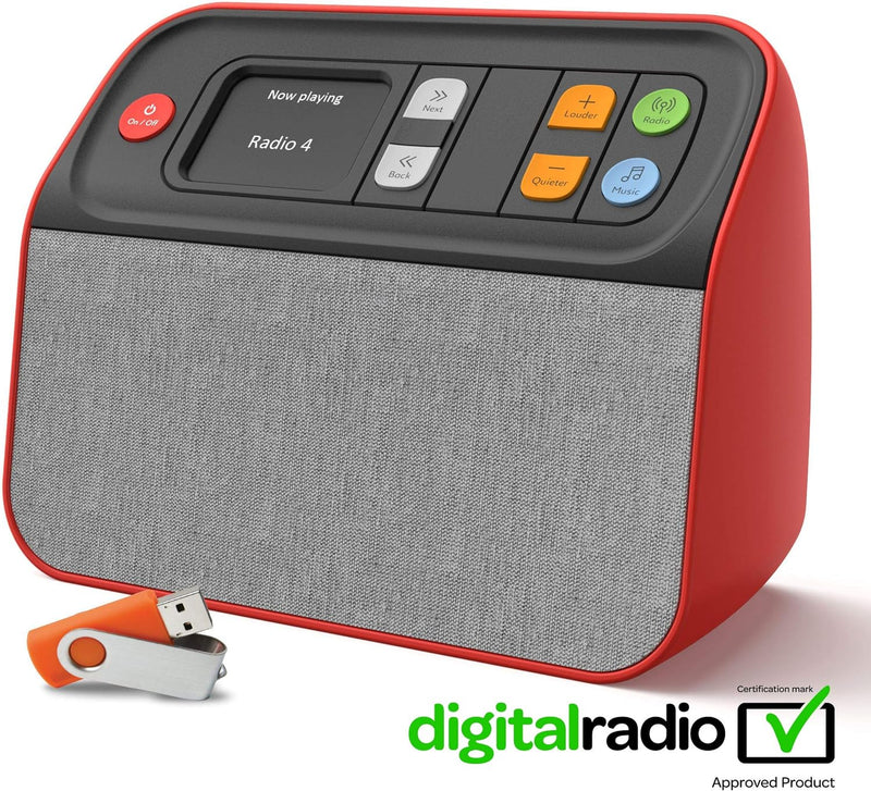 Unvergesslicher Digital-Radio DAB/DAB+ FM und Musik-Player, der sich an alle Altersgruppen und Fähig