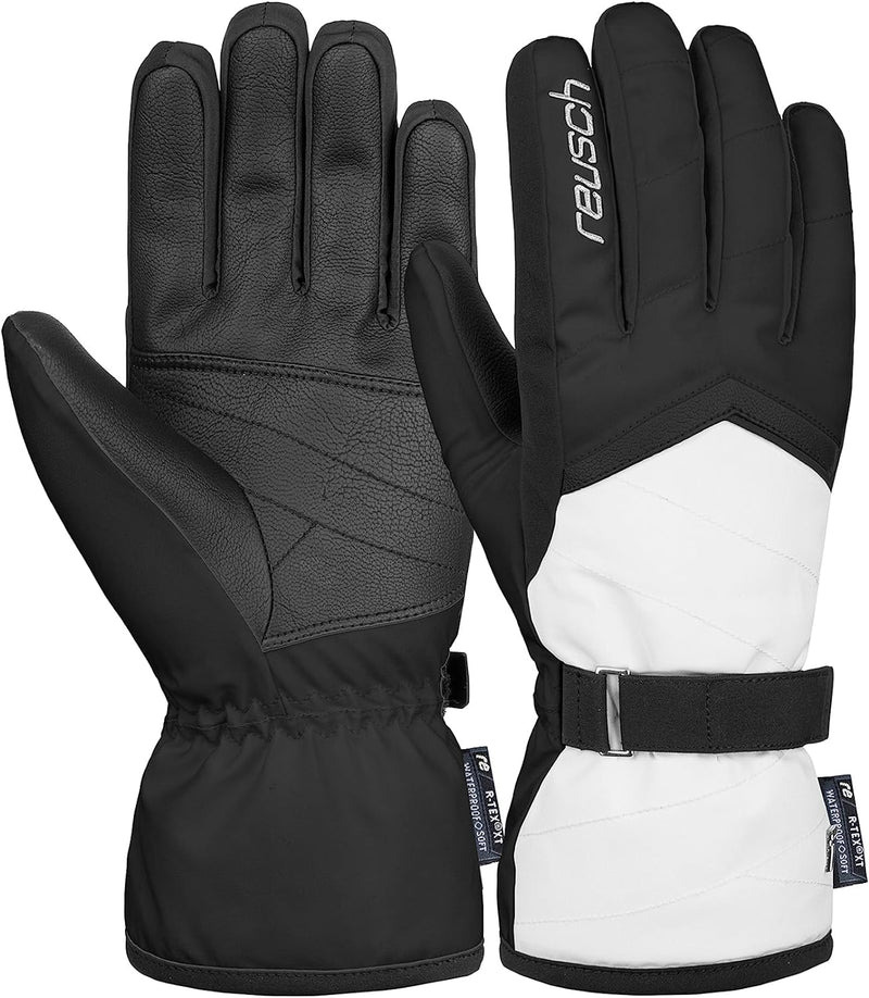 Reusch Damen Handschuhe Moni R-tex Xt Warm, Wasserdicht, Atmungsaktiv 7.5 schwarz / weiss, 7.5 schwa