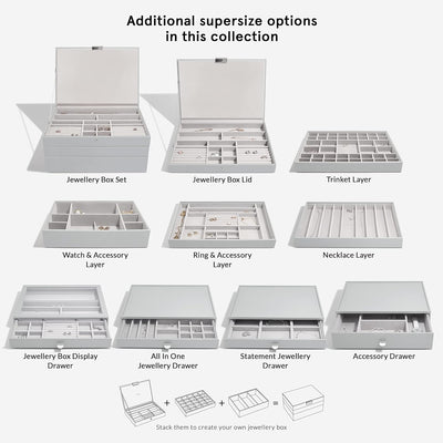 Stackers Schmuckkästchen mit Deckel, Grau