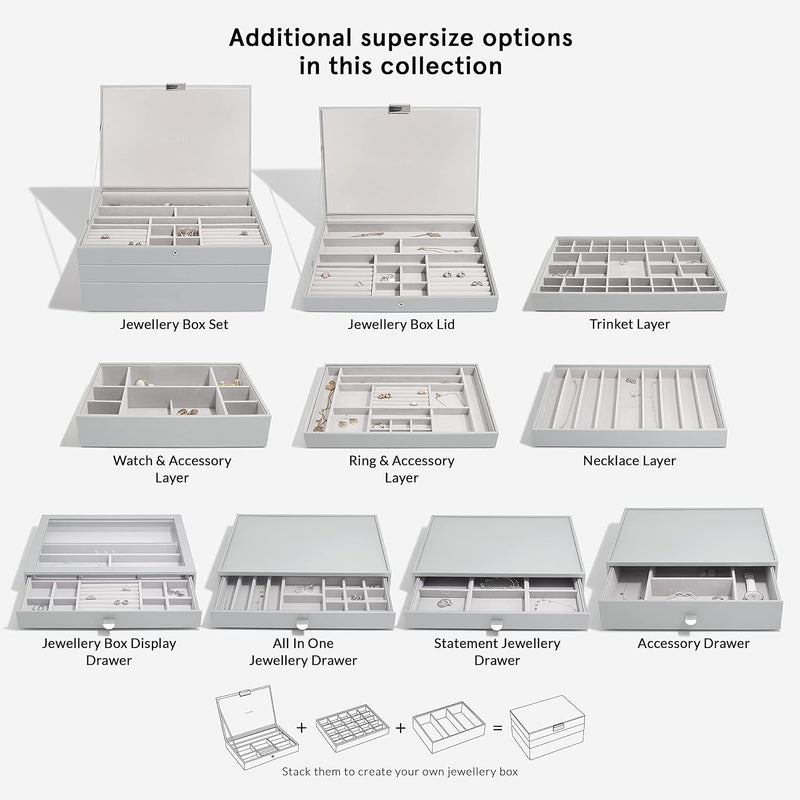 Stackers Schmuckkästchen mit Deckel, Grau