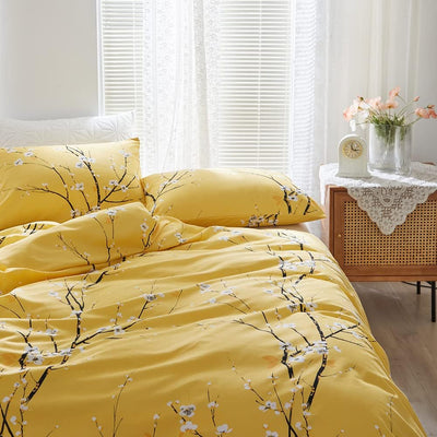 OLDBIAO Bettwäsche 3er Set Mikrofaser Bettbezug 200x220 cm und Kissenbezüge 80x80 cm, Ästhetisch Blu