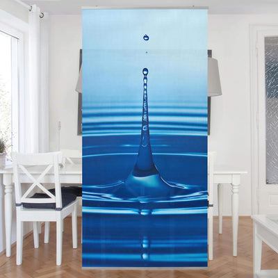 Bilderwelten Raumteiler Drop with Waves 250x120cm inkl. transparenter Halterung, inkl. transparenter