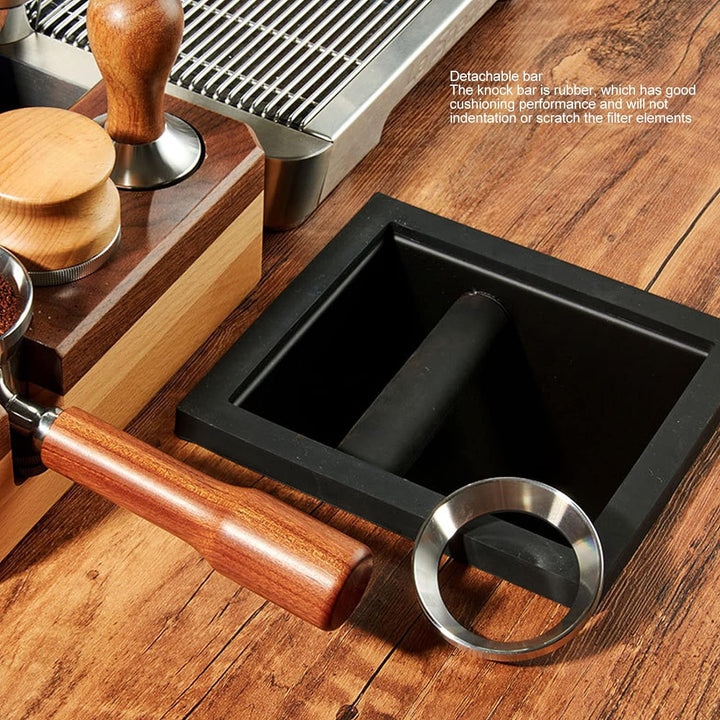 Topiky Kaffee-Klopf-Schlackeneimer, Espresso-Klopfbox Schwarz, Eingebetteter bodenloser Kaffee-Klopf