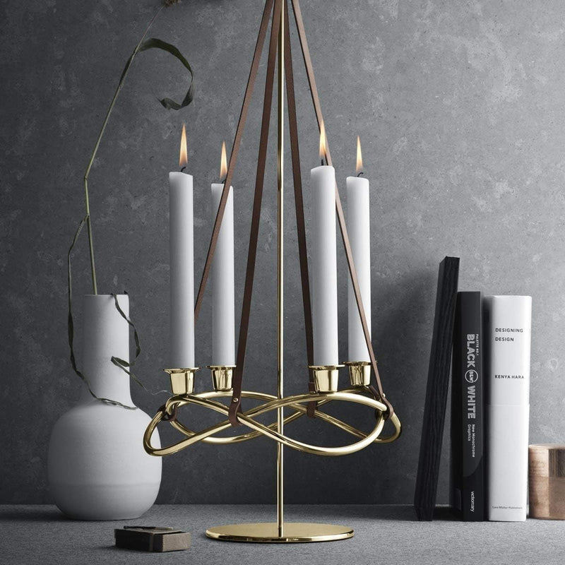 Georg Jensen Aufsatz für Kerzenleuchter Season Gold