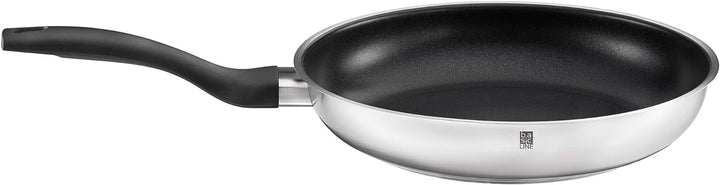 RÖSLE Basic Line Bratpfanne Ø 28 cm, Universalpfanne mit Antihaftversiegelung ProPlex, Edelstahl 18/