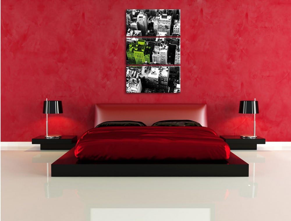 Pixxprint New York City Spezial schwarz/weiss als Leinwandbild/Grösse: 3 Teilig (120x80) cm/Wandbild