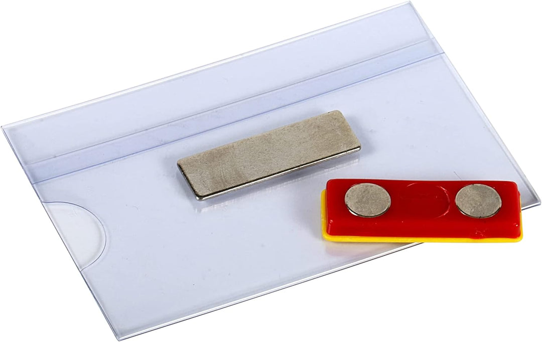 EUROPEL Kunststoff-Ausweishalter mit Magnetverschluss - Set zu 24 Stück - 90 x 55 mm - Ausweis- und