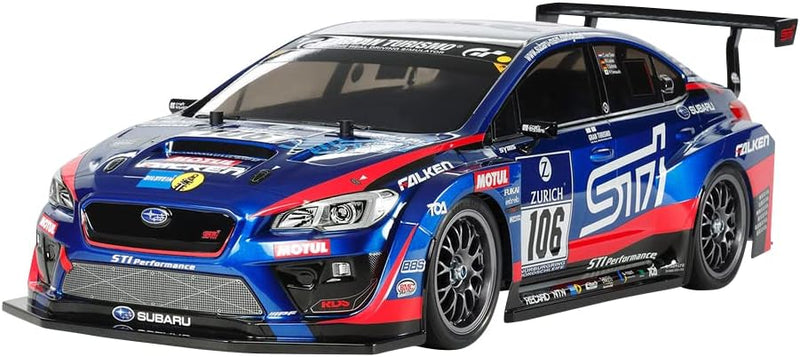 TAMIYA 58645-1:10 RC Subaru WRX STI 24H Nürburgring TT-02, ferngesteuertes Auto/Fahrzeug, Modellbau,