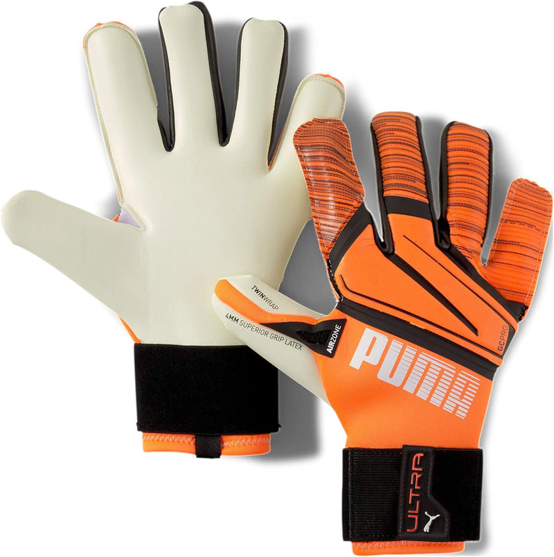 PUMA Ultra Grip 1 Hybrid Pro Torwarthandschuhe 10 Shocking Orange-Puma White-Puma Black, 10 Shocking