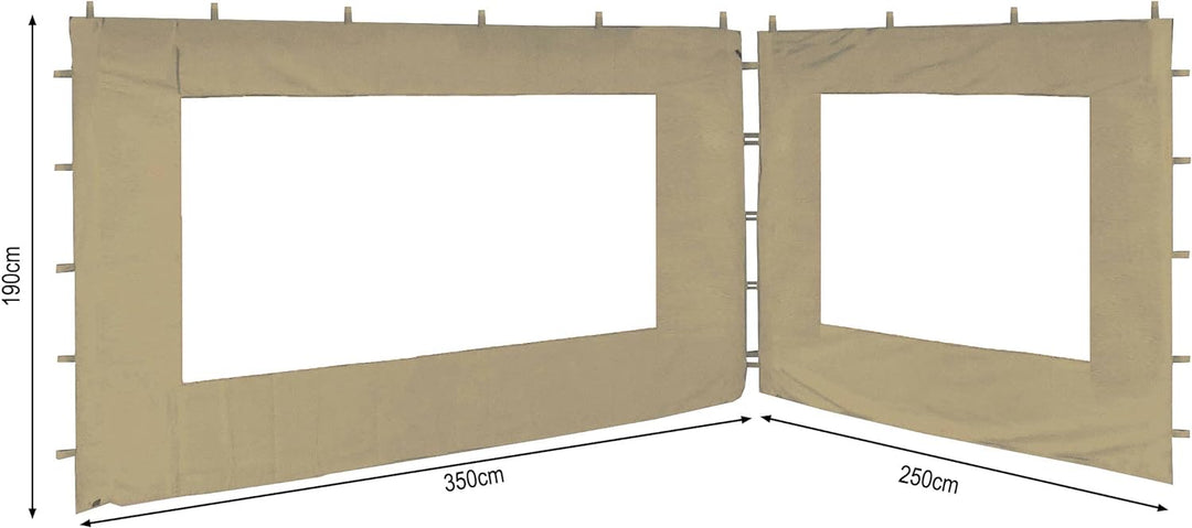 QUICK STAR 2 Seitenteile für Gartenpavillon Antik Pavillon Partyzelt 3x4m Sand