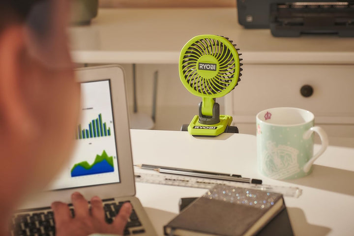 RYOBI RCF4-120G tragbarer Ventilator Akku 4V 810fpm Ø 9cm USB-C 1x2,0Ah