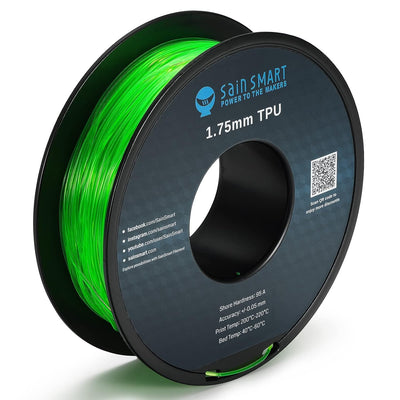 SainSmart TPU 3D-Drucker Filament, 1,75 mm, 0,8 kg, Grün, grün