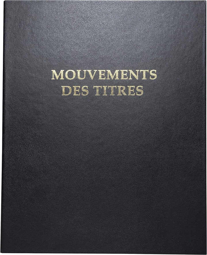 EXACOMPTA Reliure "Mouvements des titres",classeur 4 anneaux VE = 1
