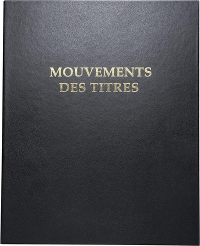 EXACOMPTA Reliure "Mouvements des titres",classeur 4 anneaux VE = 1