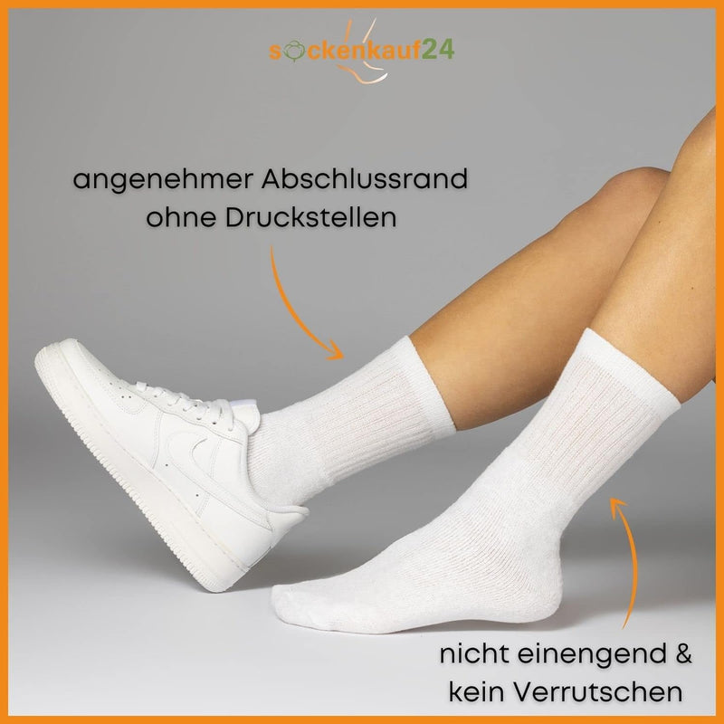 10 | 20 | 30 Paar Sportsocken Tennissocken Arbeitssocken Herren & Damen Socken Baumwolle 39-42 30 Pa