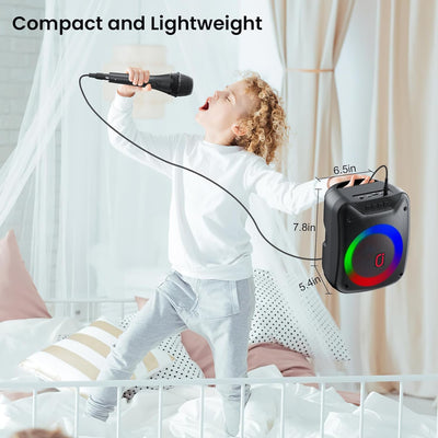 JYX Karaoke Maschine, Karaoke Anlage mit Mikrofonen für Kinder&Erwachsene, Tragbare Bluetooth Lautsp