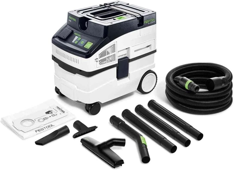 Festool Absaugmobil CT 15 E-Set CLEANTEC (mit Hauptfilter, Saugschlauc, SELFCLEAN Filtersack, Fugend