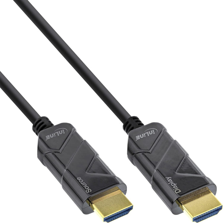 InLine® HDMI AOC Kabel, Ultra High Speed HDMI Kabel, 8K4K, schwarz, 30m 30 Meter, 30 Meter