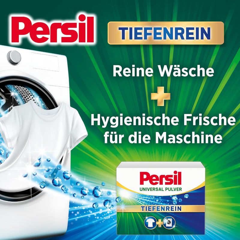 Persil Universal Pulver Tiefenrein Waschmittel 100 WL (2x50 Waschladungen), Vollwaschmittel für rein