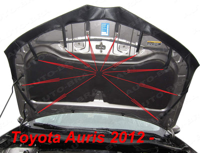 Auto-Bra AB3-00422 Carbon Optik kompatibel mit Toyota AURIS E180 Bj. 2012-2018 Haubenbra Steinschlag