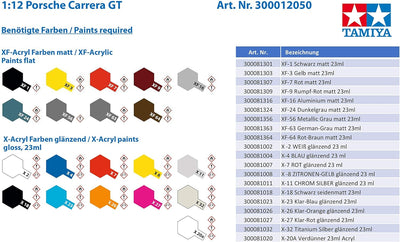 TAMIYA 300012050-1:12 Porsche Carrera GT, Mittel