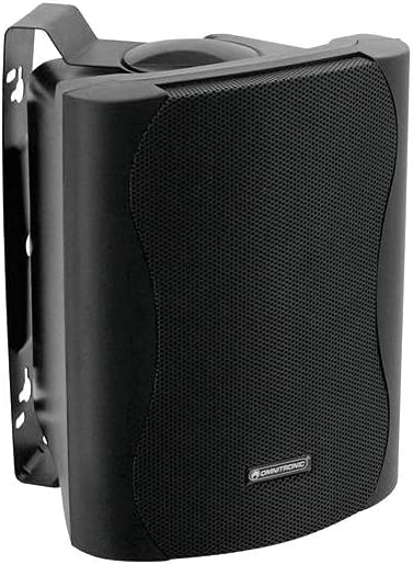 OMNITRONIC C-40 schwarz 2X | Passives 2-Wege-Lautsprecherpaar mit Halterung, 4"-Tieftöner und 35 W R